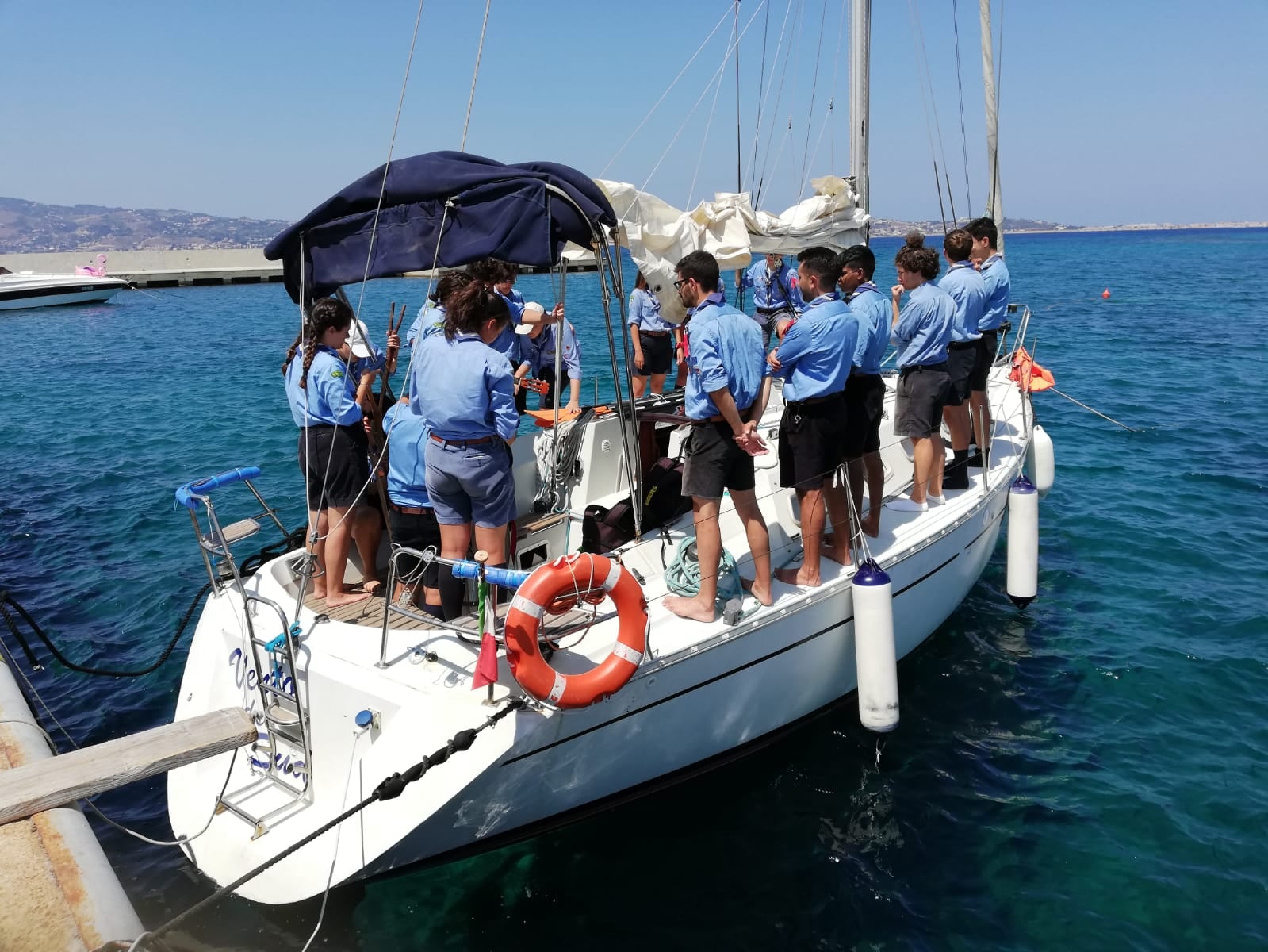 Gli scout del gruppo Agesci RC7