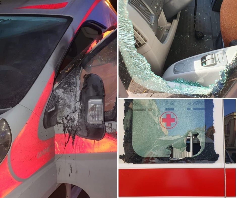 Vandalizzate le ambulanze della Croce Rossa a Reggio Calabria