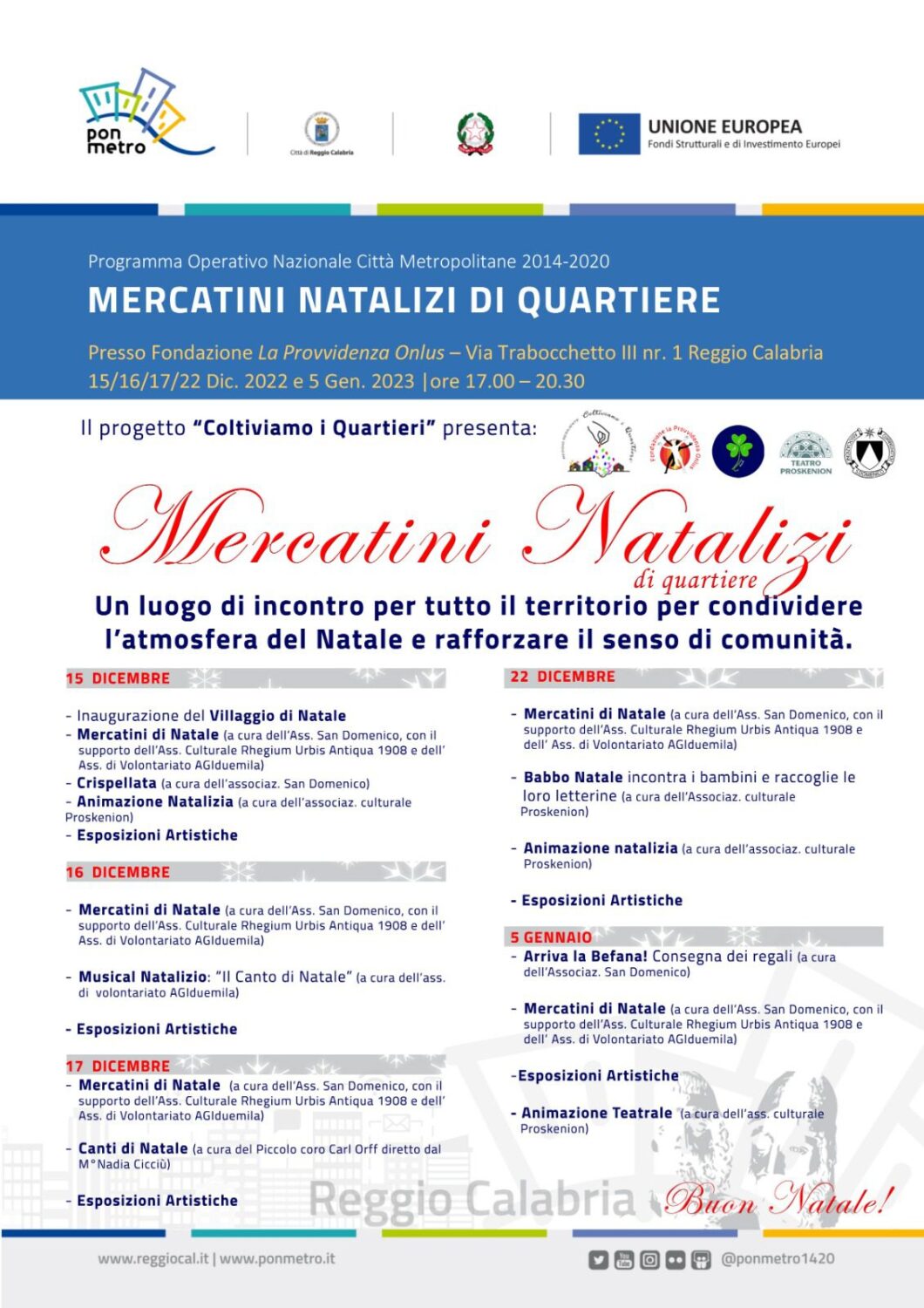 Fondazione La Provvidenza, mercatini di Trabocchetto