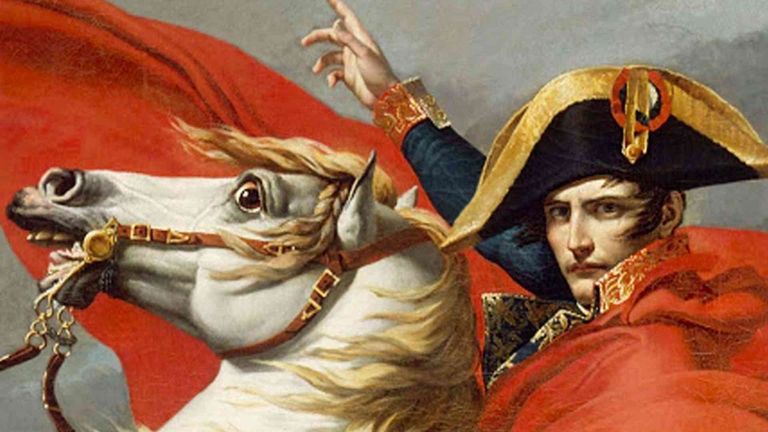 Napoleone Bonaparte in un celebre dipinto