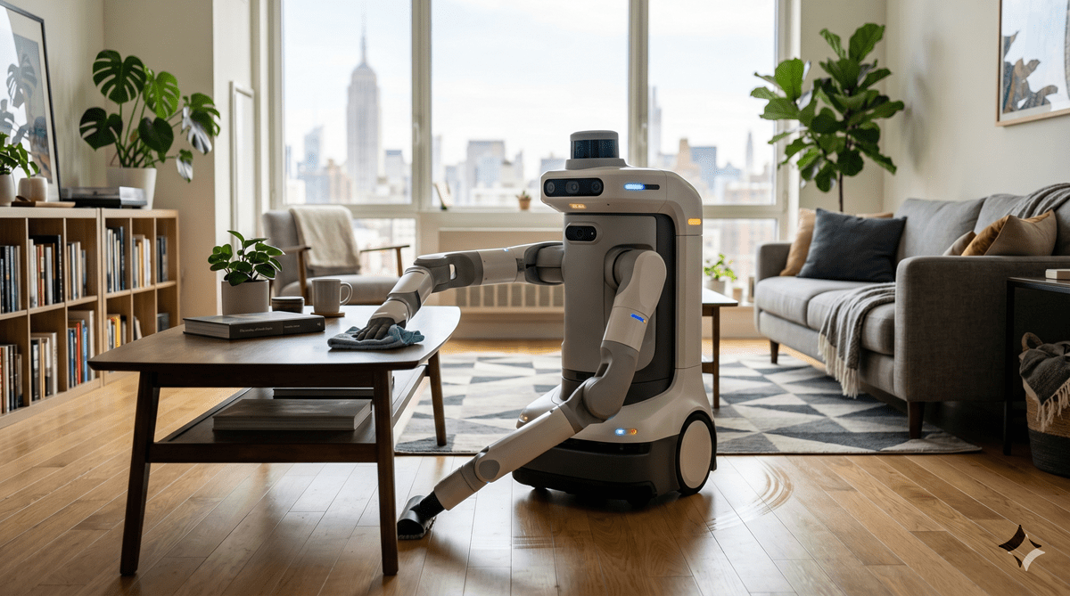 Un robot che fa le pulizie in casa