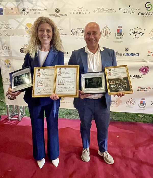 Premio Calabria che lavora Nicola Fabiano e Domenica Naso