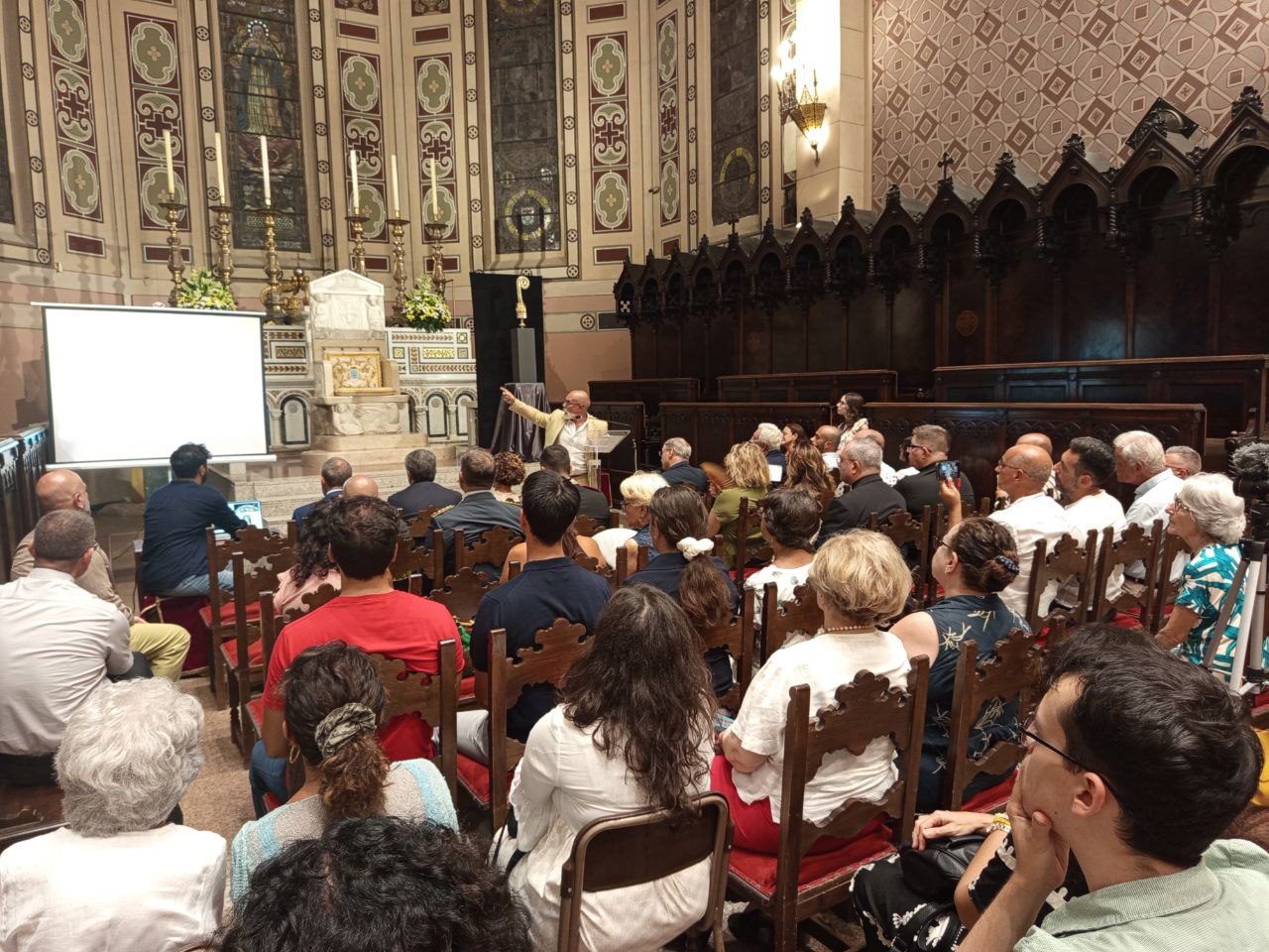 Durante la presentazione del Bacolo Pastorale di De Ricci